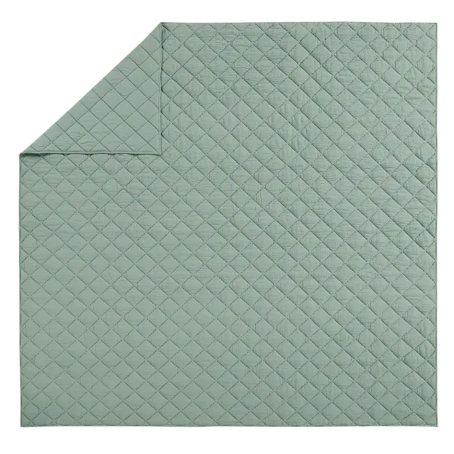 Better Homes & Gardens Sage Green Diamond Gauze Quilt, Full/Queen