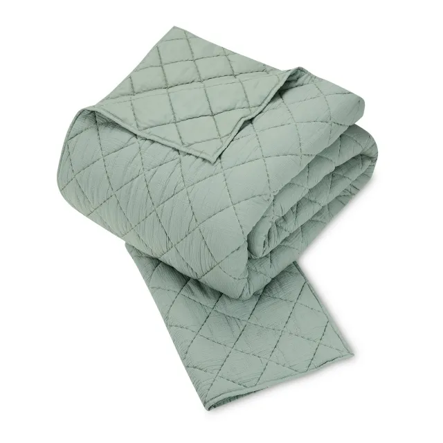 Better Homes & Gardens Sage Green Diamond Gauze Quilt, Full/Queen