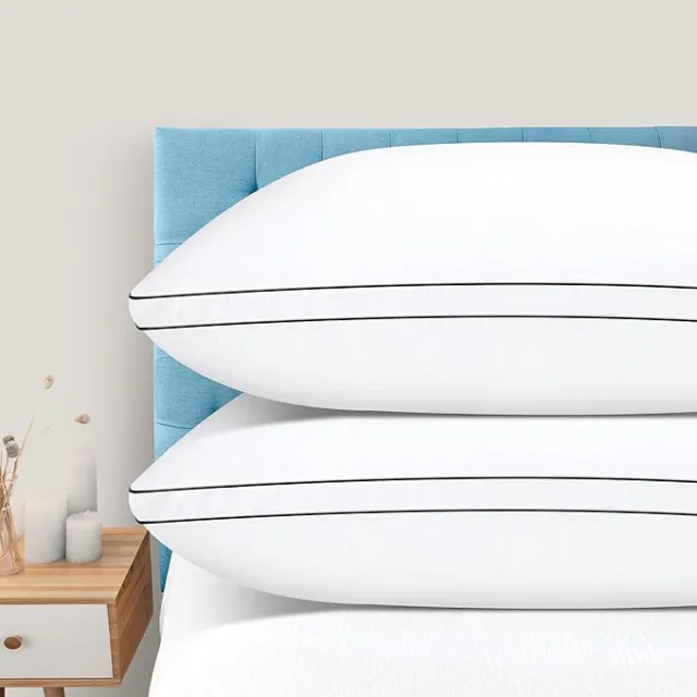 Pillows Queen Size Set of 2, Bed Pillows for Sleeping 2 Pack, Queen Pillows Down Alternative Hotel Luxury Pillow for Side and Back Sleepers, Soft & Comfortable